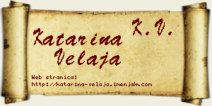Katarina Velaja vizit kartica